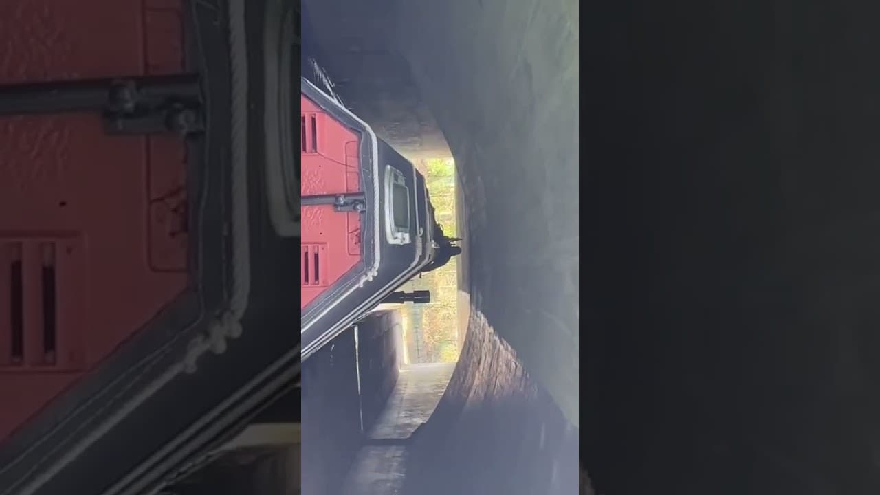 Squeezing under low bridges on The Coventry Canal Fradley