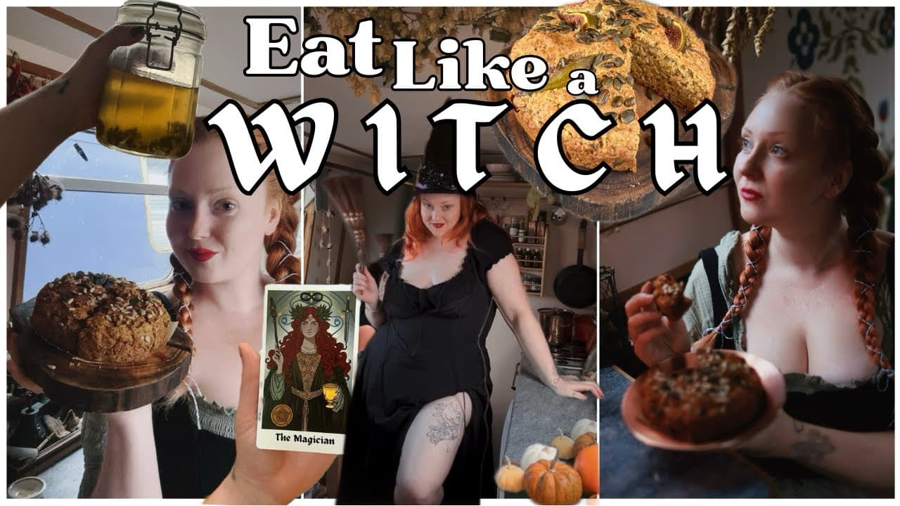 WITCHCRAFT TELLS ME WHAT TO EAT (WEIRDLY ACCURATE) | COSY MEALS, FORAGING  & TAROT