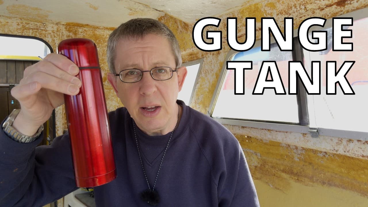 396. A bilge pump, a tin of filler, and a flask of tea.