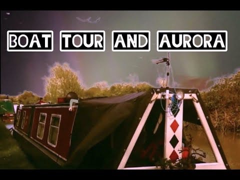 Narrowboat home/studio Tour. And a Magical sky #auroraborealis #northernlights #boatlife    #art