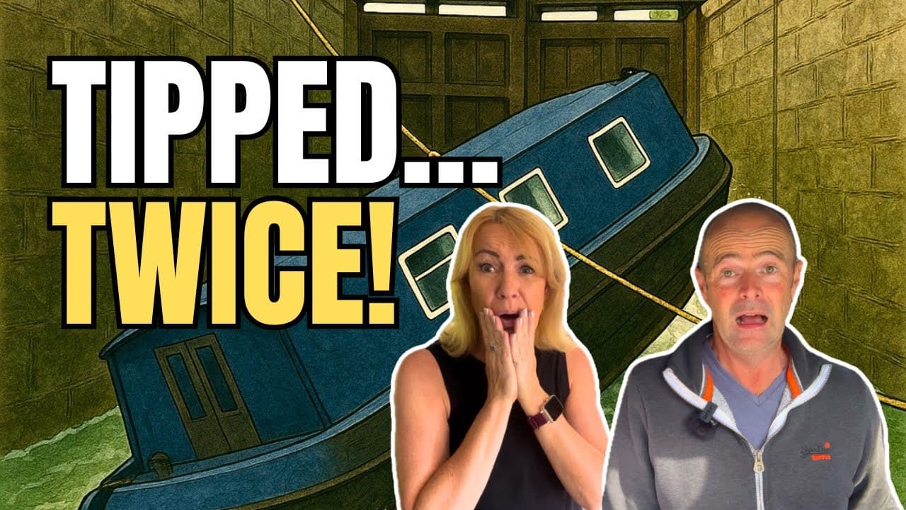 Narrowboat Tips TWICE at Boveney Lock! Birthday Cruise Chaos | 193