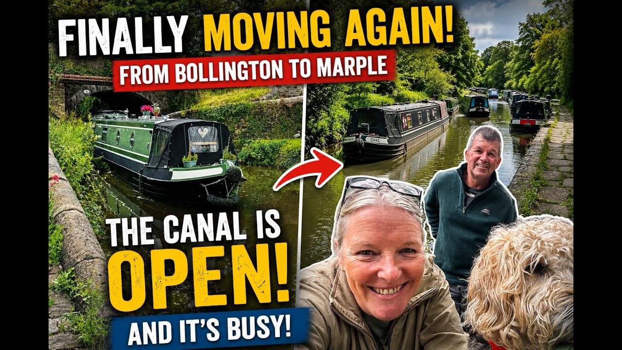 The Canal Is OPEN Again! Finally Leaving Bollington for Marple