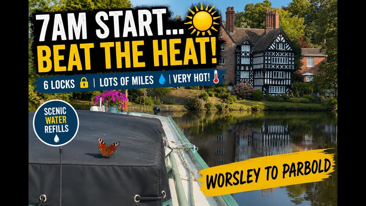 We Left at 7AM to Beat the Heat | 6 Locks & a Long Cruise to Parbold