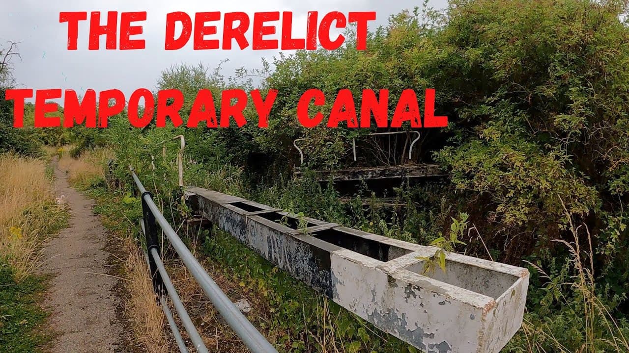 How To Cross A River - Whats left of the now Abandoned Derelict Temporary Narrowboat Canal