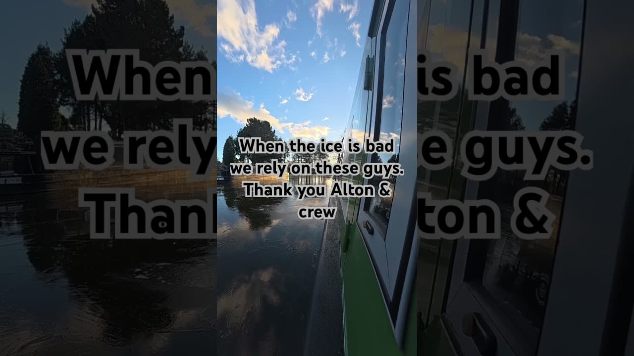 Fuel delivery in the ice from Alton the coal boat. #narrowboatlife narrowboatlife