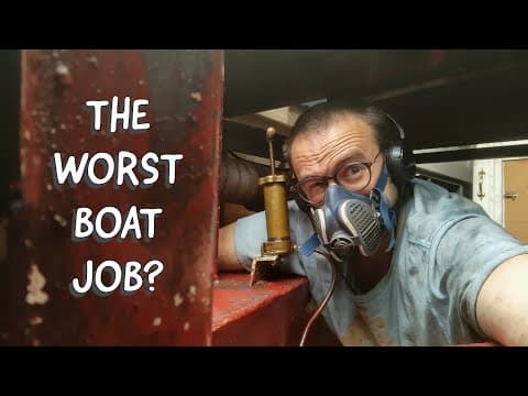 Repainting our narrowboat engine bilge (lonely and contorted) vlog 95