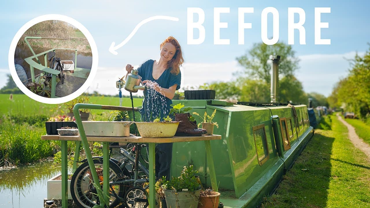 We Built a Tiny Garden on Our Narrowboat — Here's How It Went