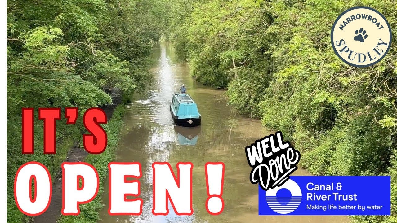 Navigation Open at Brinklow! Photos & Video - Boats can get through!