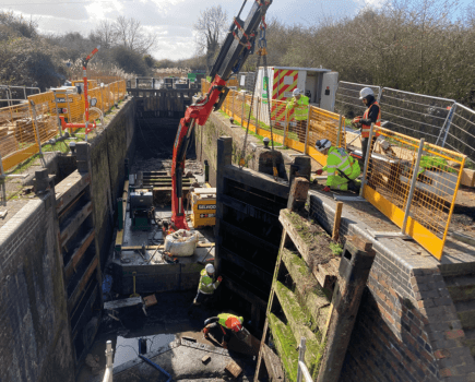 Major lock gate replacement underway