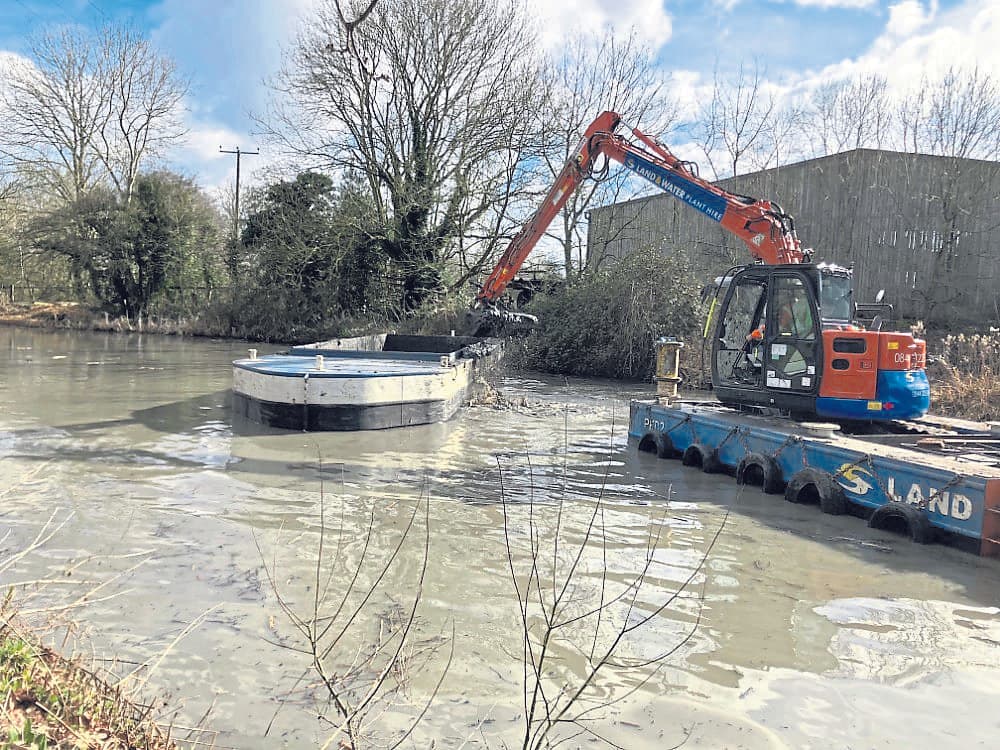 SEDIMENT REMOVED by floating digger