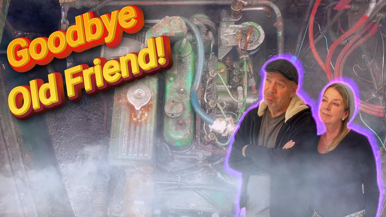 Narrowboat Engine Cruised For Last Time. Beta Marine Laid To Rest. RIP. Good Times Ahead? No 257