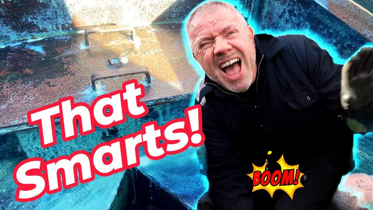 OUCH!! That Hurt! Wedding Tackle Incident Whilst De-rusting & Painting Narrowboat Engine Bay! No 258