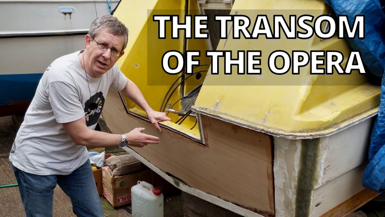 399. The new transom is finally installed on my project boat, Twiggy!