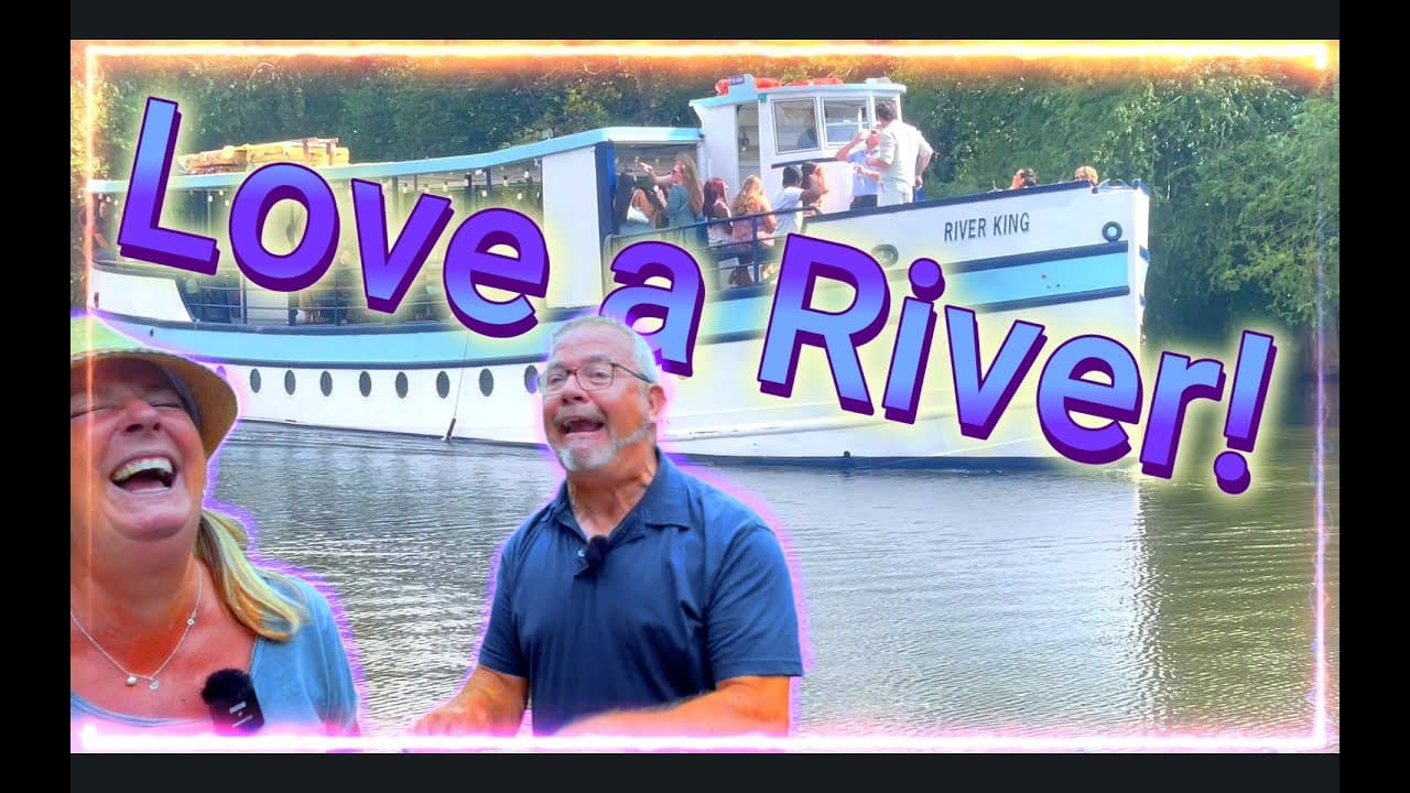 Narrowboats go so well on Rivers! Smooth & Swift! Look Out For Dinosaurs Though! No233