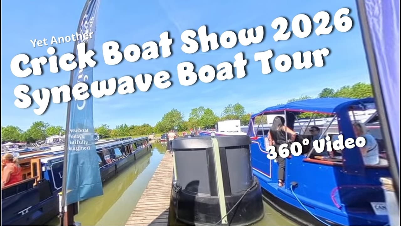 #165 Yet Another Crick Boat Show 2026 - Oakums & SYNEWAVE Narrowboat Tour in full 360 Degrees