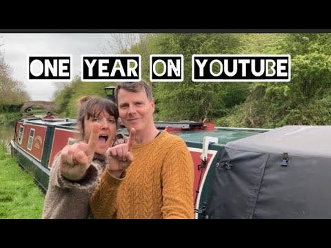 One year on Youtube | and making art on the move | Narrowboat dwelling artists. ep. 33