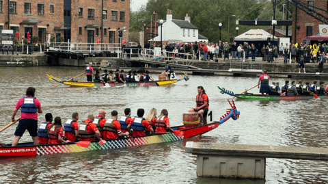 Thrills and spills at annual dragon boat race