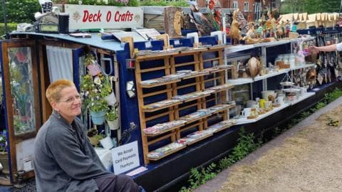 Narrowboats bring floating market to canal