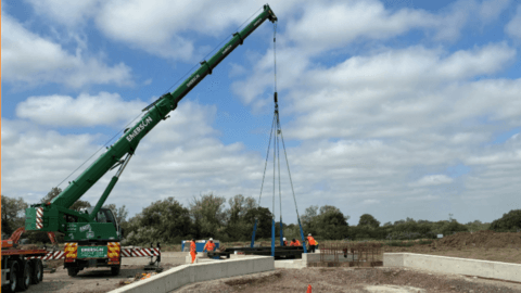 Key bridge installed in historic canal restoration