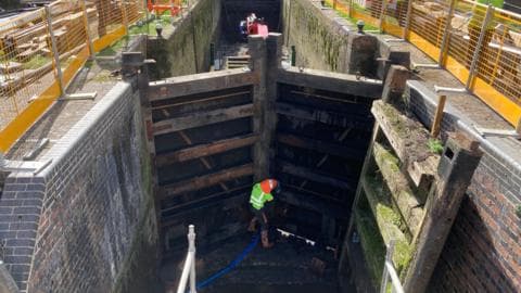 New lock gates fitted in major canal works