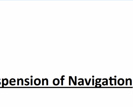 Notice – Suspension of Navigation