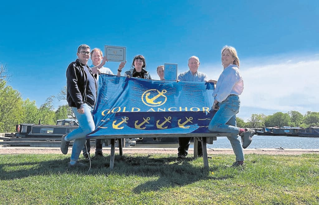 White Mills Marina retains four Gold Anchors on the River Nene